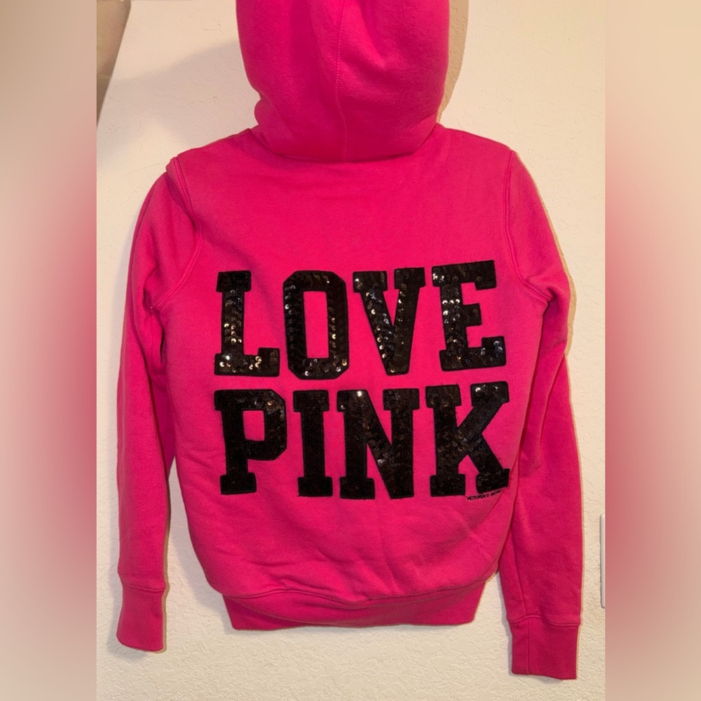 Rare Limited Edition Victoria’s Secret PINK faux fur Bling jacket